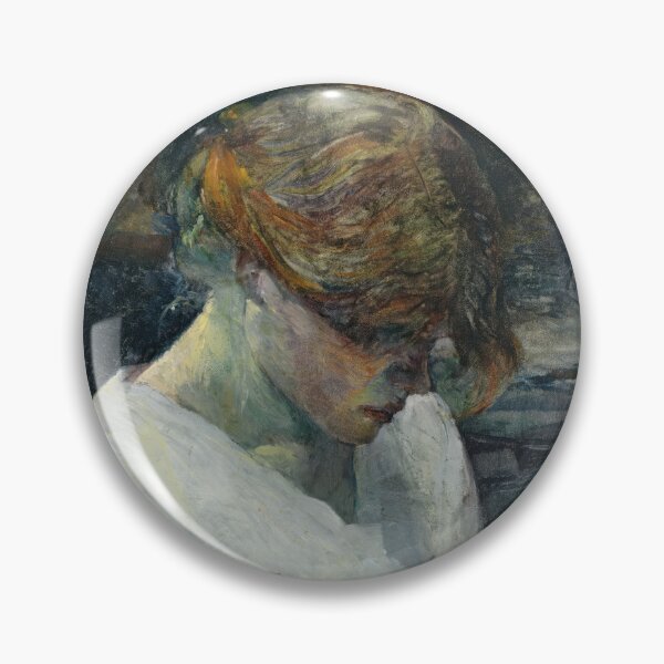 Item preview, La Rousse in a White Blouse by Henri de Toulouse-Lautrec | Intimate Post-Impressionist Portrait Print designed and sold by artofuniverse.