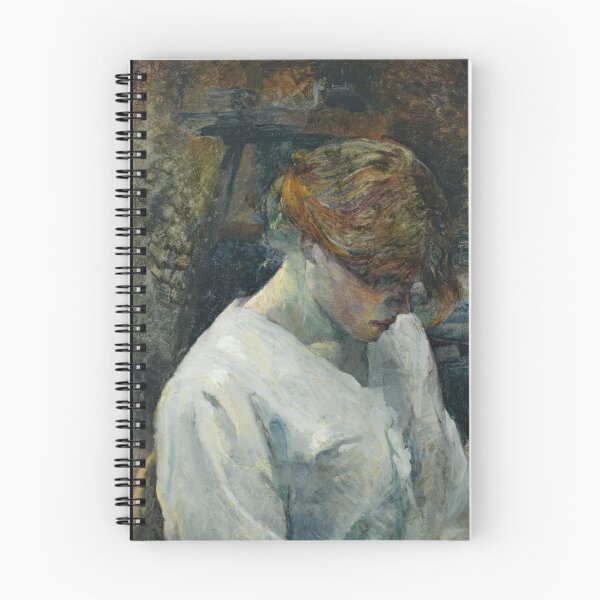 Item preview, La Rousse in a White Blouse by Henri de Toulouse-Lautrec | Intimate Post-Impressionist Portrait Print designed and sold by artofuniverse.