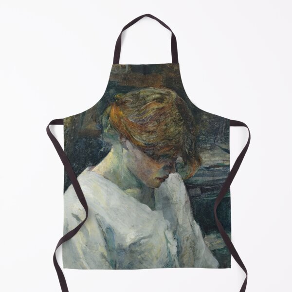 Item preview, La Rousse in a White Blouse by Henri de Toulouse-Lautrec | Intimate Post-Impressionist Portrait Print designed and sold by artofuniverse.