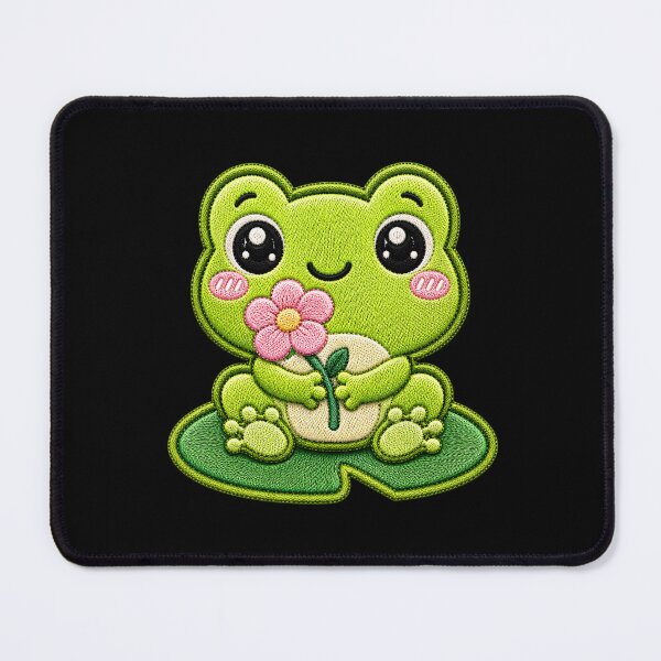 Item preview, Kawaii Baby Frog Embroidery Patch Cute Chibi Animal designed and sold by ColorSplash123.
