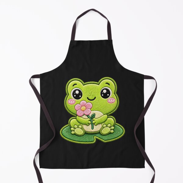 Item preview, Kawaii Baby Frog Embroidery Patch Cute Chibi Animal designed and sold by ColorSplash123.
