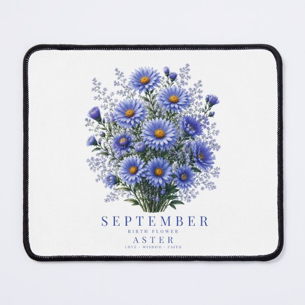 Item preview, September Birth Flower Aster T-Shirt | Born to Bloom Birth Month Flower September Aster Shirt September Birthday Gift Aster Flower Tee designed and sold by Panom Suavichien.