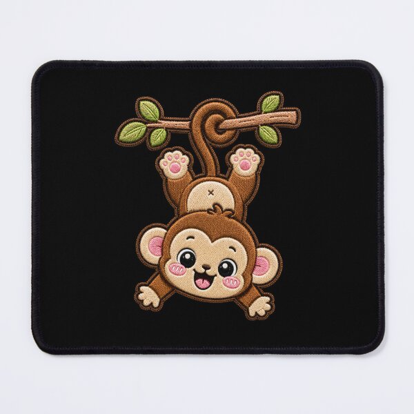 Item preview, Kawaii Baby Monkey Embroidery Patch Cute Chibi Animal designed and sold by ColorSplash123.