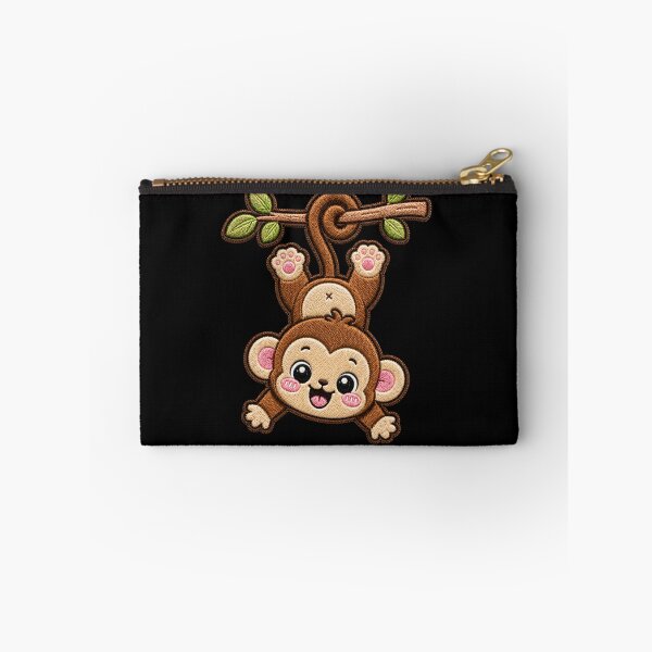 Item preview, Kawaii Baby Monkey Embroidery Patch Cute Chibi Animal designed and sold by ColorSplash123.