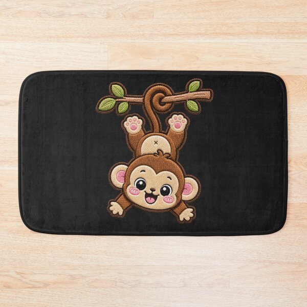 Item preview, Kawaii Baby Monkey Embroidery Patch Cute Chibi Animal designed and sold by ColorSplash123.