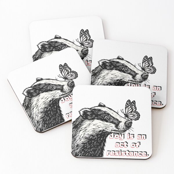 Item preview, Badger and Butterfly in an act of resistance designed and sold by The Curious Cow.