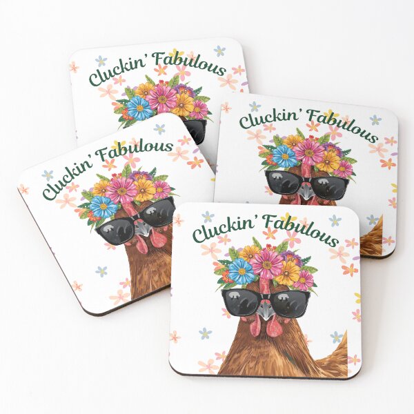 Item preview, A Chicken Wearing a Garland of Flowers designed and sold by Soulstar Designs.