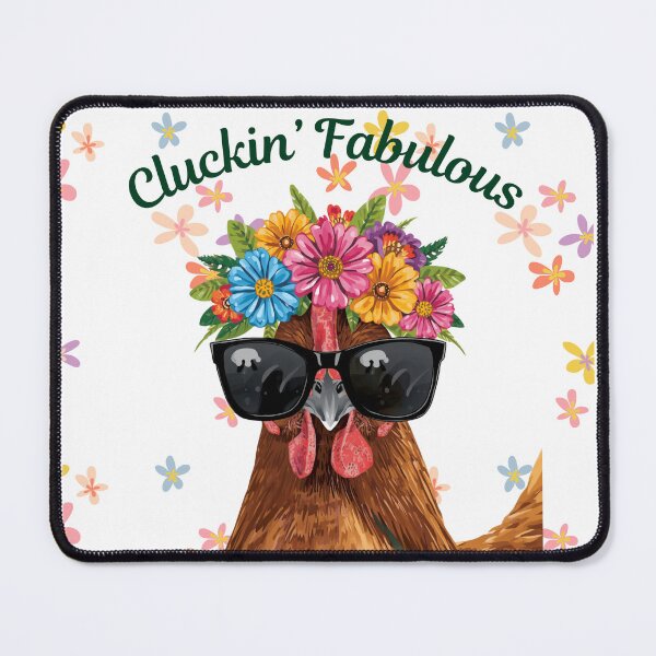 Item preview, A Chicken Wearing a Garland of Flowers designed and sold by Soulstar Designs.