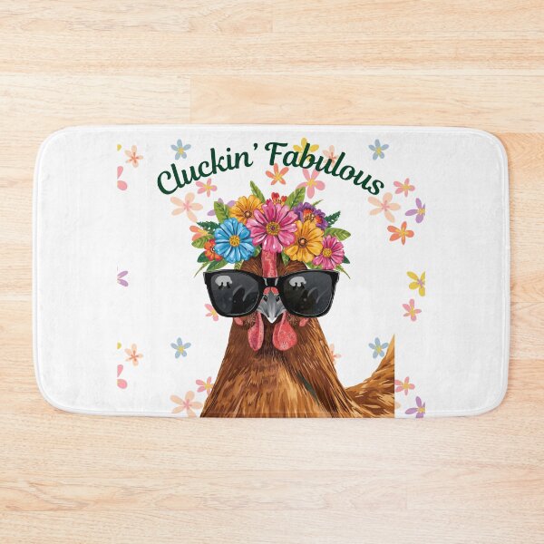 Item preview, A Chicken Wearing a Garland of Flowers designed and sold by Soulstar Designs.