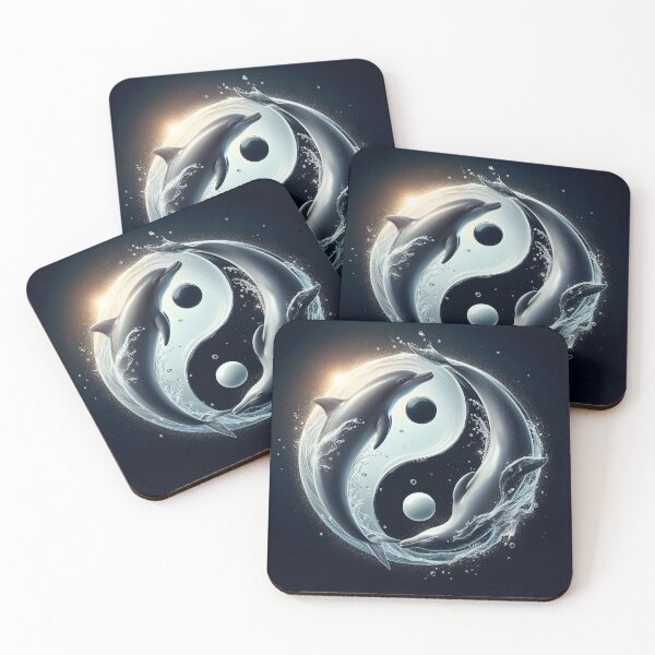 Item preview, Dolphin Yin Yang Zen Harmony Circle designed and sold by Sybille-Yates.