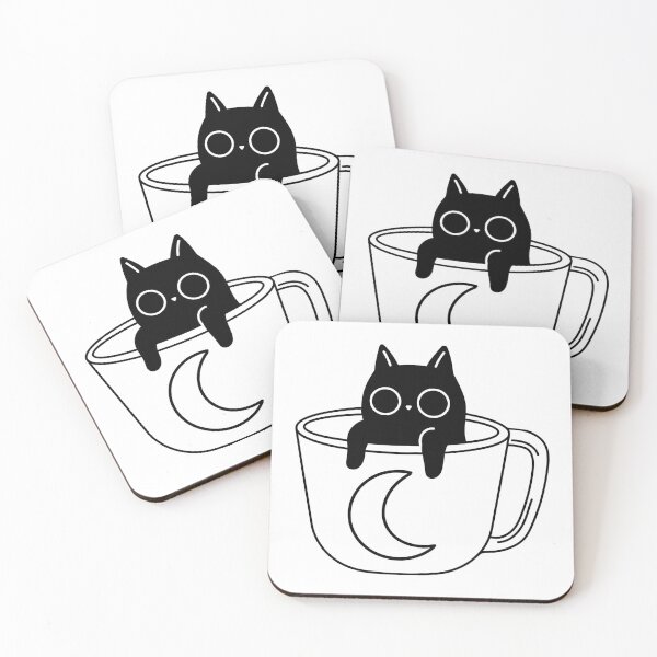 Item preview, Minimalist Black Cat in Crescent Moon Mug designed and sold by KrisGraphic45.