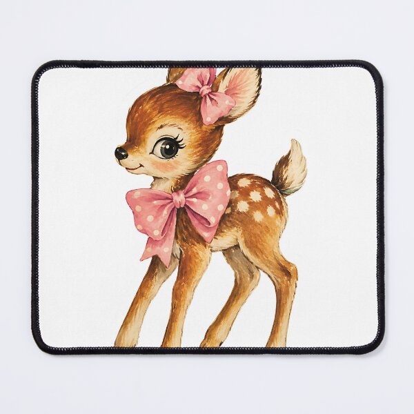Item preview, Vintage Fawn with Pink Polka Dot Bows   designed and sold by Jaideep Walia.
