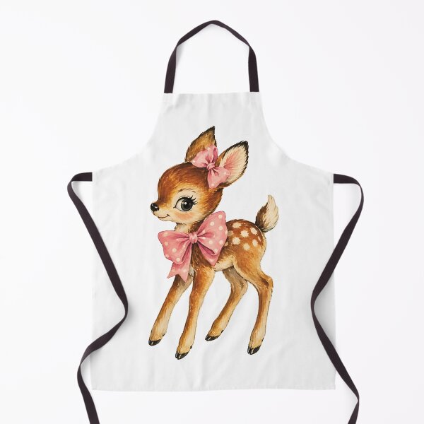 Item preview, Vintage Fawn with Pink Polka Dot Bows designed and sold by Jaideep Walia.