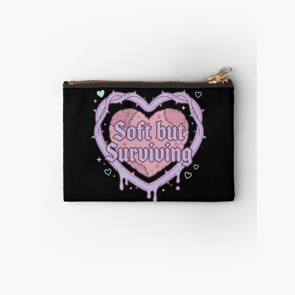 Item preview, Soft But Surviving Pastel Goth Heart Quote Design designed and sold by HeyChickasClubX.