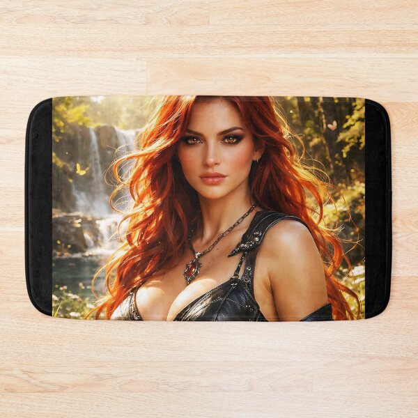 Item preview, Fantasy Redhead Warrior Woman by Waterfall | Dark Fantasy Art Print designed and sold by thor81pl.