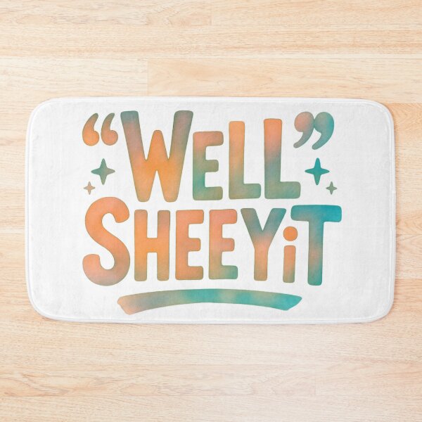 Item preview, Well Sheeyit Funny Slogan T-Shirt – Retro Vintage Gradient Bubble Letter Tee designed and sold by MerchlyMike.