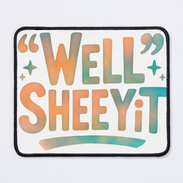 Item preview, Well Sheeyit Funny Slogan T-Shirt – Retro Vintage Gradient Bubble Letter Tee designed and sold by MerchlyMike.
