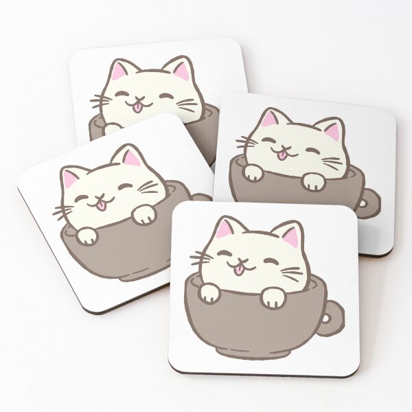 Item preview, Happy Kawaii Cat Illustration designed and sold by KrisGraphic45.