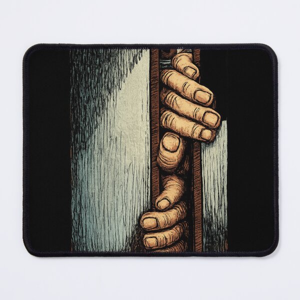 Item preview, Behind Bars - Dramatic Illustration Wall Art Print designed and sold by Cust-tshirts.