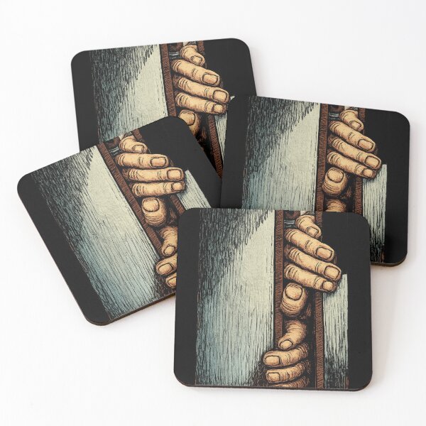 Item preview, Behind Bars - Dramatic Illustration Wall Art Print designed and sold by Cust-tshirts.