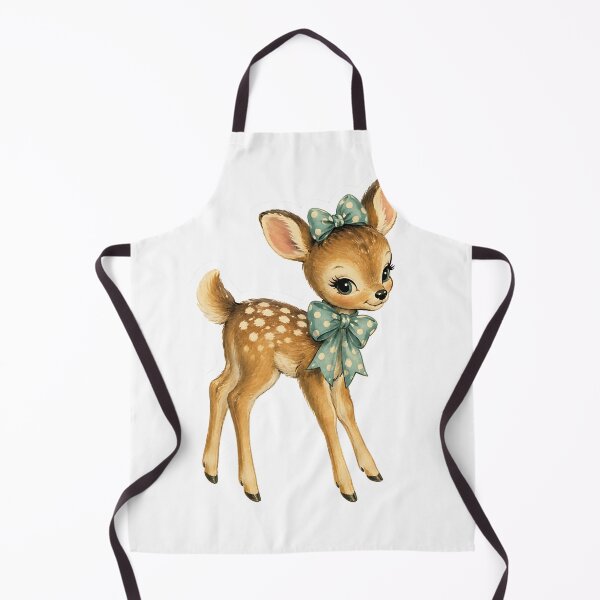 Item preview, Vintage Fawn with Teal Polka Dot Bows designed and sold by Jaideep Walia.