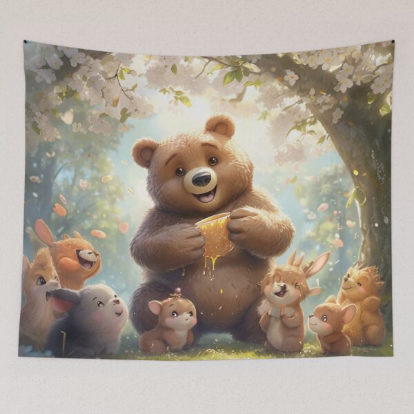 Item preview, Bear and Friends – Cute Woodland Animal Illustration designed and sold by digitalvibe4u.
