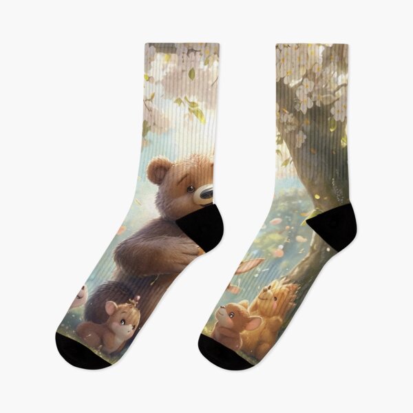 Item preview, Bear and Friends – Cute Woodland Animal Illustration designed and sold by digitalvibe4u.