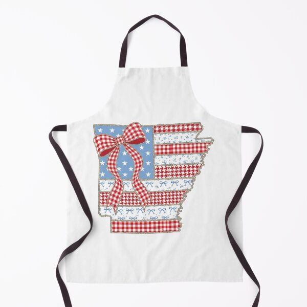 Item preview, Cute Patriotic Arkansas Map with Red Gingham Bow designed and sold by Paper Drip.