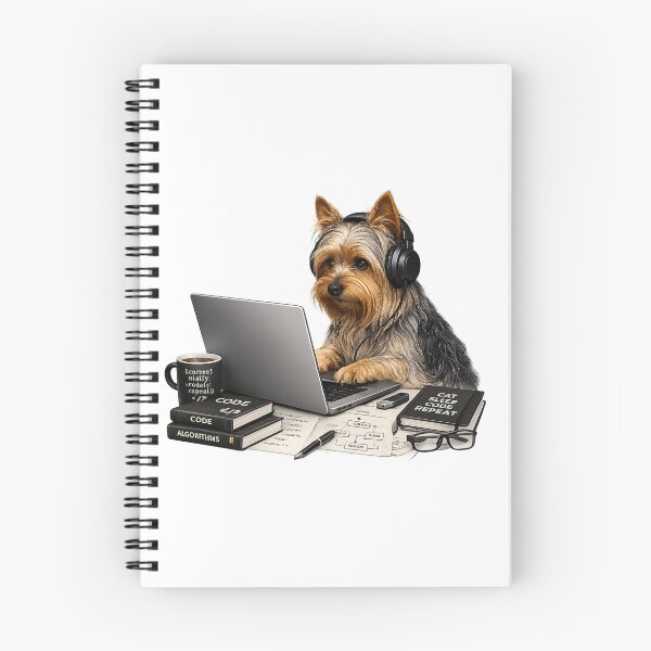 Item preview, Coding Australian Silky Terrier – Realistic Programmer Dog designed and sold by YamiSociety.