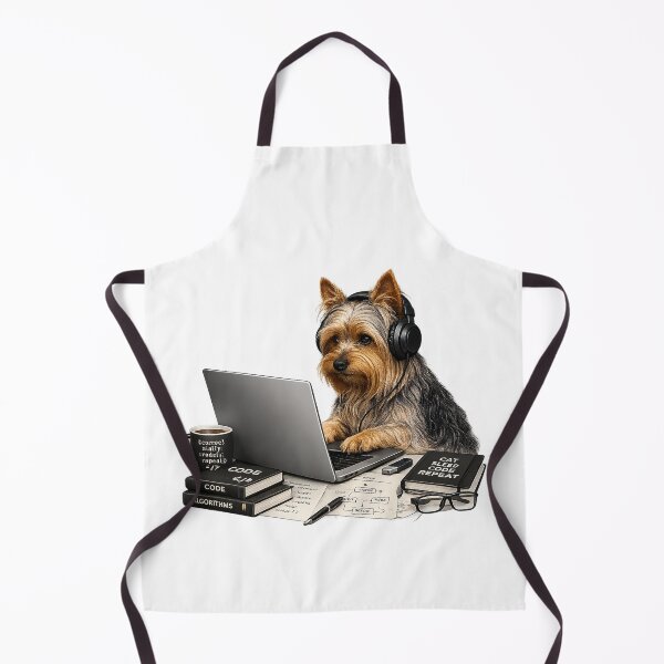 Item preview, Coding Australian Silky Terrier – Realistic Programmer Dog designed and sold by YamiSociety.