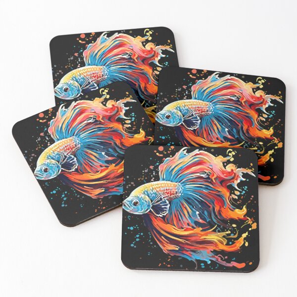 Item preview, Vibrant Watercolor Betta Fish - Colorful Siamese Fighting Fish Art designed and sold by haitrieuic96.