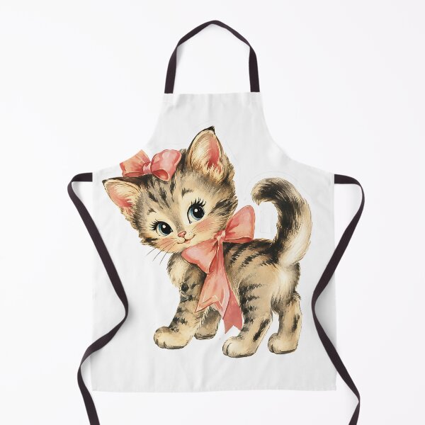 Item preview, Vintage Adorable Kitten with Pink Bows designed and sold by Jaideep Walia.