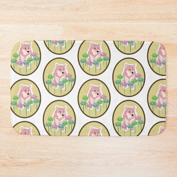 Item preview, Pink Shiba Inu in a frame - yellow designed and sold by ShibaCruise-On.