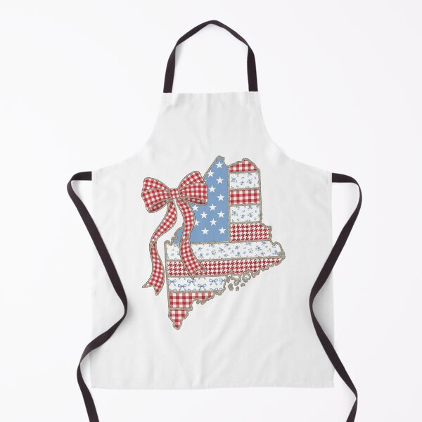 Item preview, Cute Patriotic Maine Map with Red Gingham Bow designed and sold by Paper Drip.