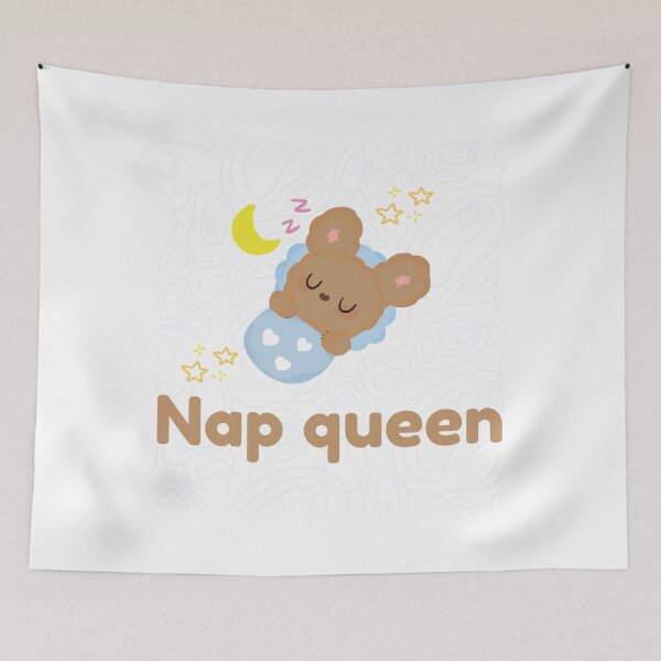 Item preview, Nap Queen Cute Sleeping Bear Aesthetic designed and sold by Rehnair.