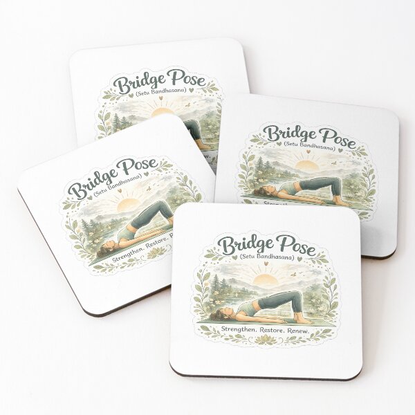 Item preview, Bridge Pose (Setu Bandhasana) – Strengthen & Restore Yoga Sticker designed and sold by Trigart-art.