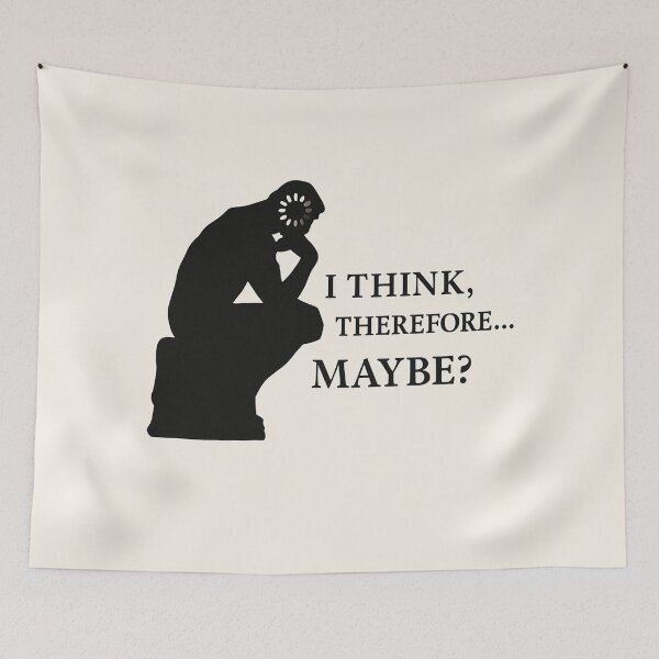 Item preview, I Think, Therefore... Maybe? – Funny Philosophy T-Shirt designed and sold by PHILOSOPHY-SWAG.