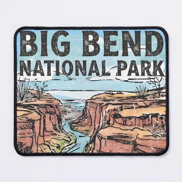 Item preview, Big Bend Park Texas Canyon Landscape Retro Rio Grande designed and sold by HowToCanadian.