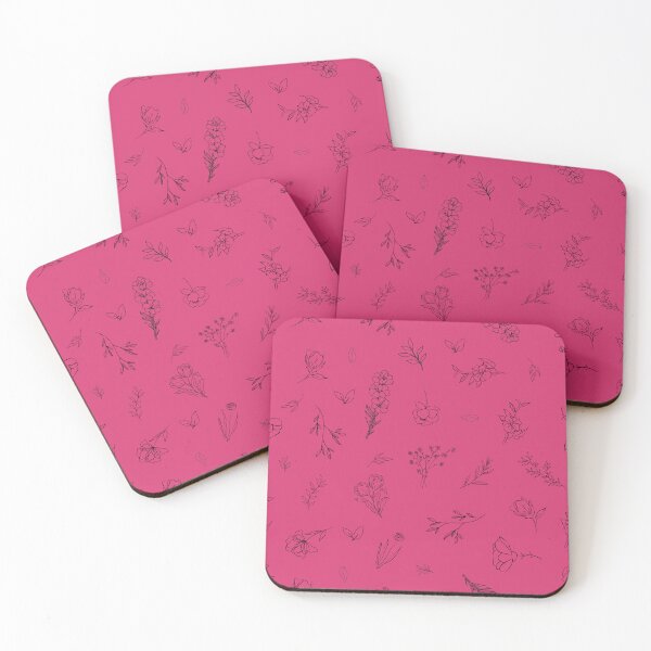 Item preview, Sketched Wildflowers on Rose Pink designed and sold by KSimpson838.