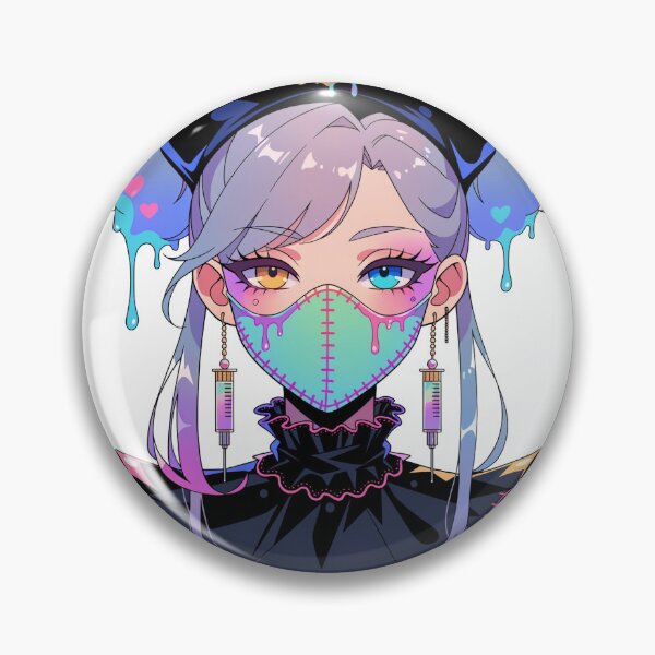 Item preview, Cyber Pastel Nurse Girl Kawaii Goth Anime Art designed and sold by HeyChickasClubX.