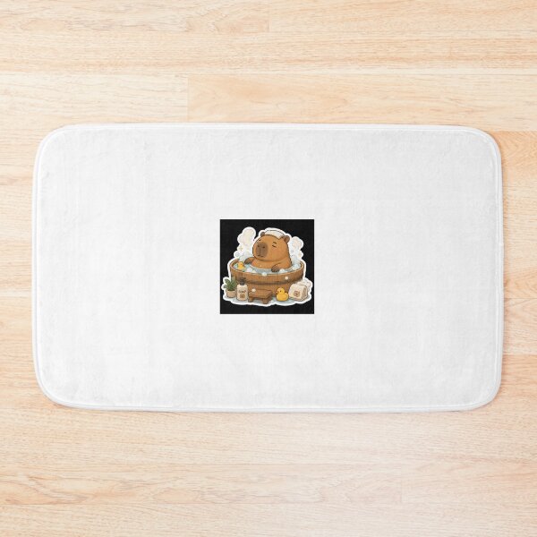 Item preview, stiker kapibara lucu sedang mandi air hangat designed and sold by thecapy.