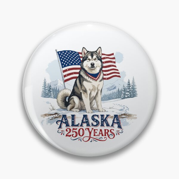 Item preview, Alaskan Malamute Alaska Patriotic Dog Art – 250 Years July 4th designed and sold by The Real Life Symphony.