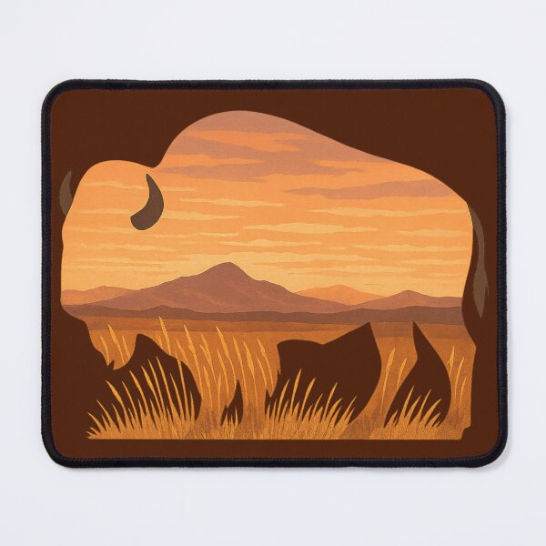 Item preview, Bison Silhouette with Prairie Sunset designed and sold by ChirpInc.