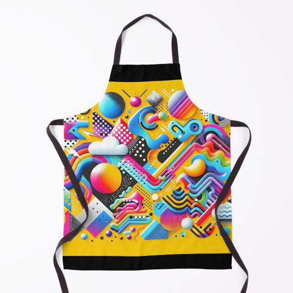 Item preview, Retro Neon 3D Memphis Geometric Abstract Art designed and sold by Sybille-Yates.