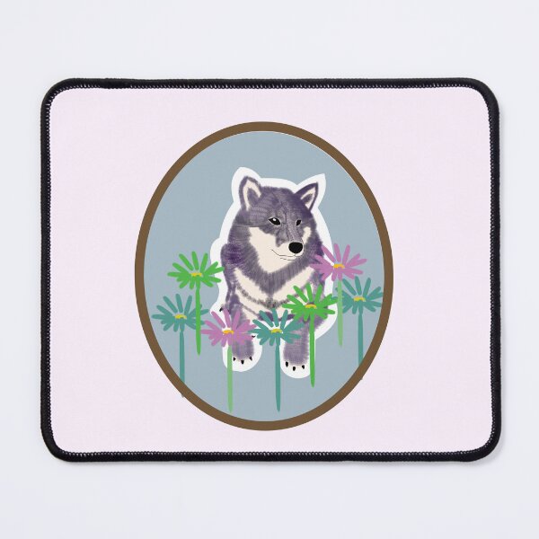 Item preview, Purple Shiba Inu in a frame - blue designed and sold by ShibaCruise-On.