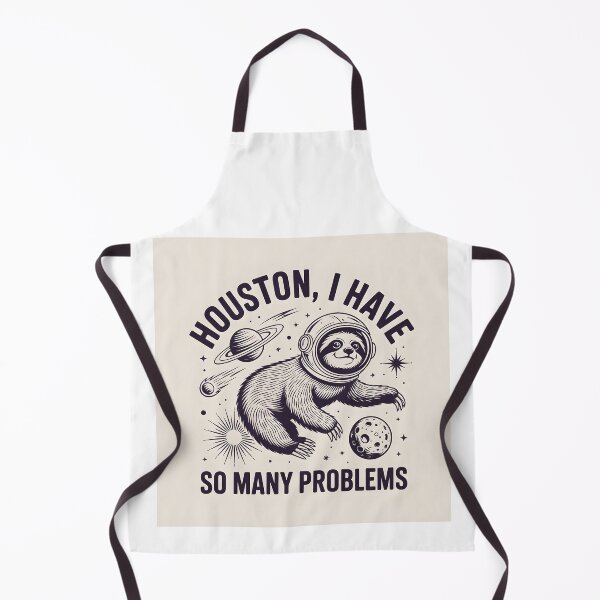 Item preview, Houston I have so many problems, sloth is space, small animal on the t-shirt designed and sold by wizard-work.