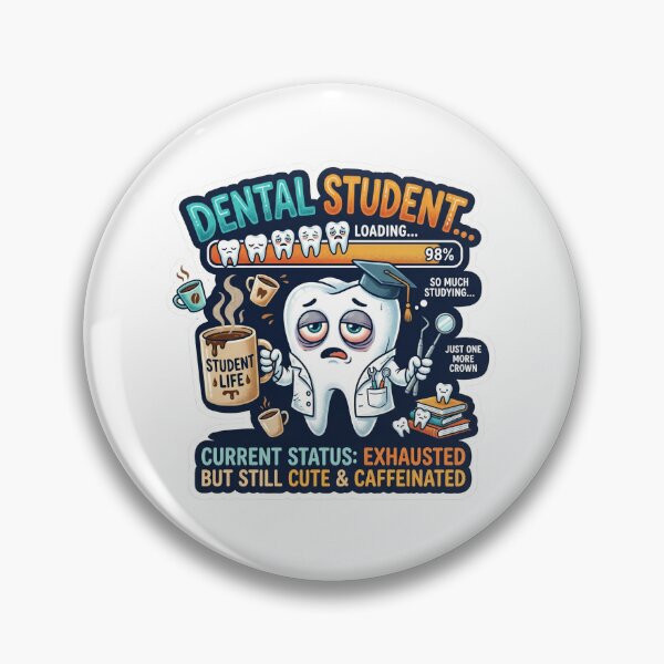 Item preview, Dental Student Exhausted But Caffeinated Sticker designed and sold by DrRanda.
