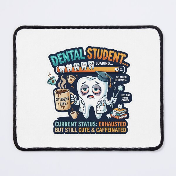 Item preview, Dental Student Exhausted But Caffeinated Sticker designed and sold by DrRanda.