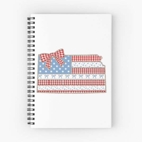 Item preview, Cute Patriotic Kansas Map with Red Gingham Bow designed and sold by Paper Drip.