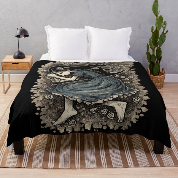 Item preview, Girl Among Roses - Dark Whimsical Wall Art Print Bedroom Decor designed and sold by Cust-tshirts.